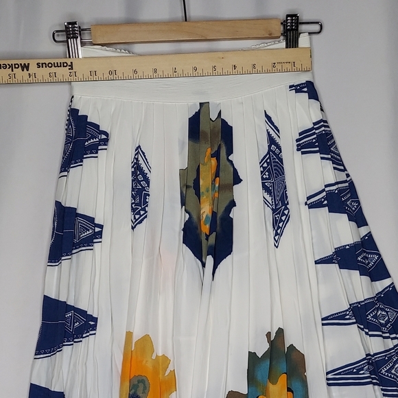 Dorothy Shoelen Skirt Set 6 Cropped Jacket Full A-Line Midi Abstract Floral Y2K - Picture 10 of 15